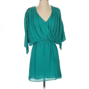 Parker 100% Silk Dolman Sleeve Dress XS